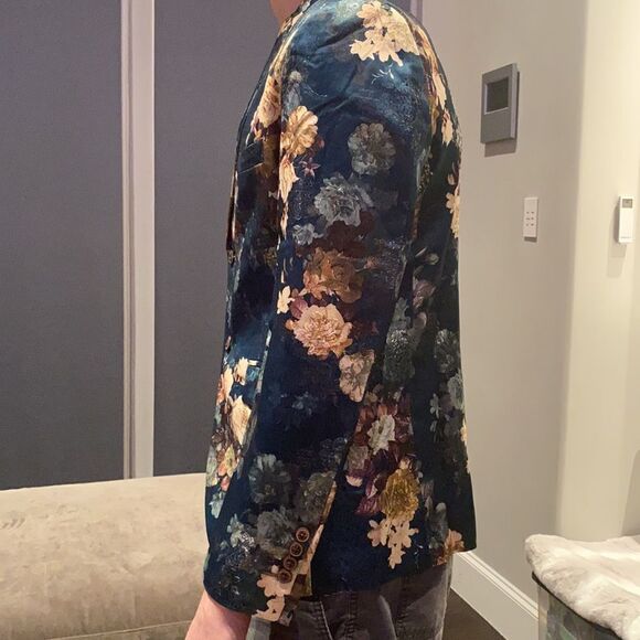 Men’s Jacquard Single Breasted Slim Fitted Suit Blazer Size 33 NWT - Picture 5 of 15